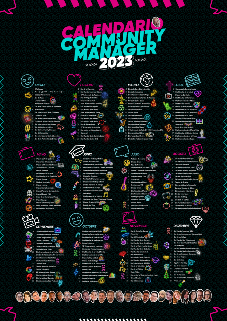 Calendario del community manager 2023